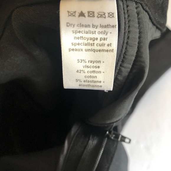 Joseph Lambskin Detail Ankle Zip Black Leggings Size Small - Picture 11 of 15